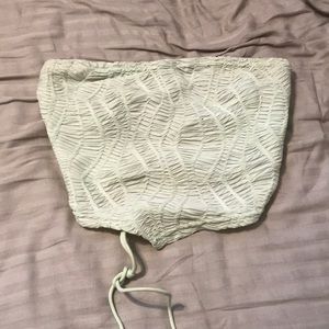 pastel green tube bandanna top